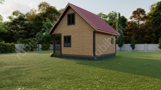 Баня из бруса 6×6 (Б-98), 63 м²