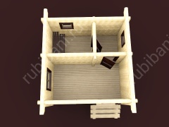Баня из бревна 4.5×4.5 (ББ-12), 20.25 м²