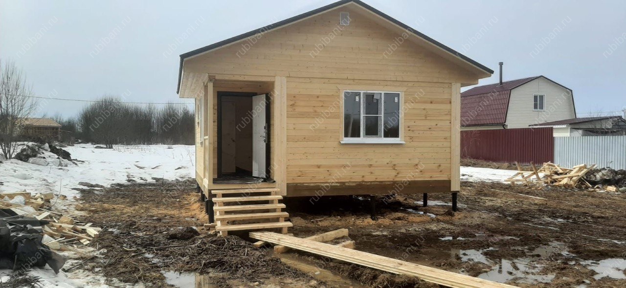 Дом-баня из бруса 6х8 под ключ — фото 1 Дом-баня из бруса 6х8 под ключ — фото 1