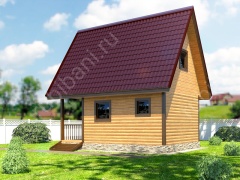 Баня 4 на 6 с комнатой отдыха (БН-18) 24 м²