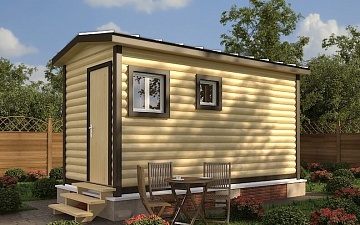 Мобильная баня 2.3×5, 11.5 м²