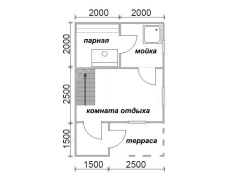 Баня 4 на 6 с комнатой отдыха (БН-18) 24 м²
