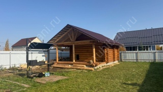 Баня 5×8 с террасой, 25 м² Баня 5×8 с террасой, 25 м²