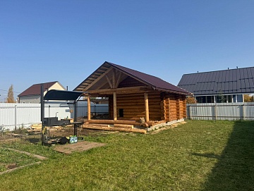 Баня 5×8 с террасой, 25 м² Баня 5×8 с террасой, 25 м²