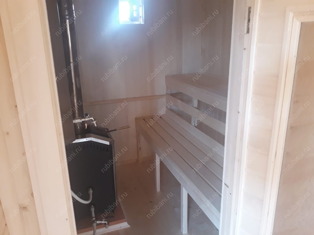 Баня из бруса 6 на 4 с террасой — фото 10 Баня из бруса 6 на 4 с террасой — фото 10