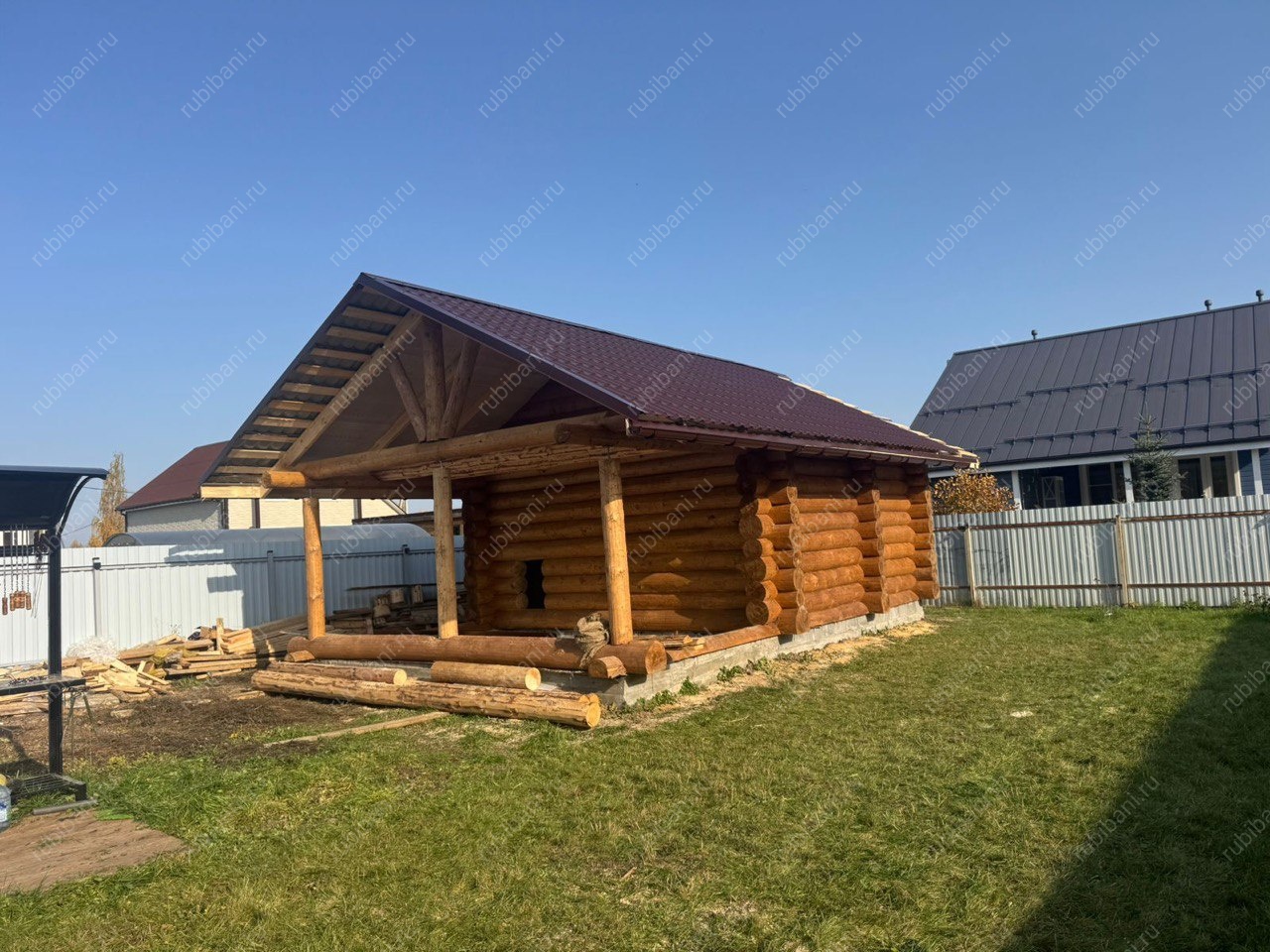 Баня 5×8 с террасой, 25 м² Баня 5×8 с террасой, 25 м²