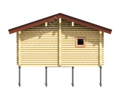 Баня из оцилиндрованного бревна 6×7 (ББ-42), 42 м²