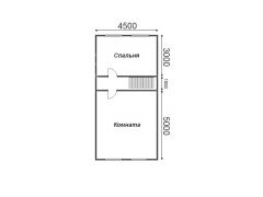 Баня 6 на 9 с террасой и мансардой 54 м²
