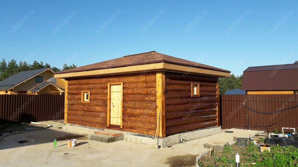 Баня 6 на 6, сруб в лапу — фото 1 Баня 6 на 6, сруб в лапу — фото 1