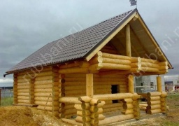 Баня с террасой и мангальной зоной 30 м²