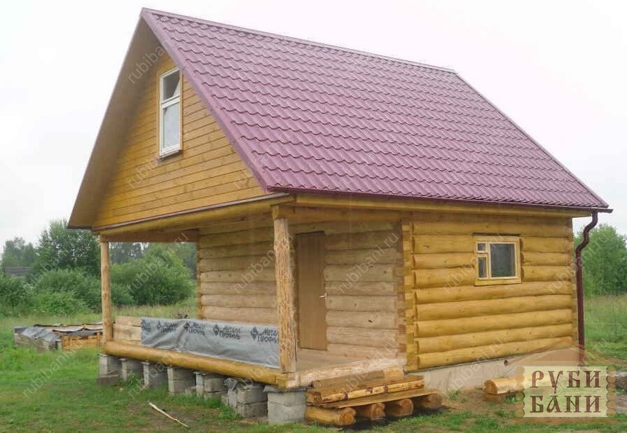 Дом-баня 6×4 с террасой