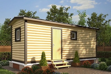 Мобильная баня 2.3×7, 16.1 м²