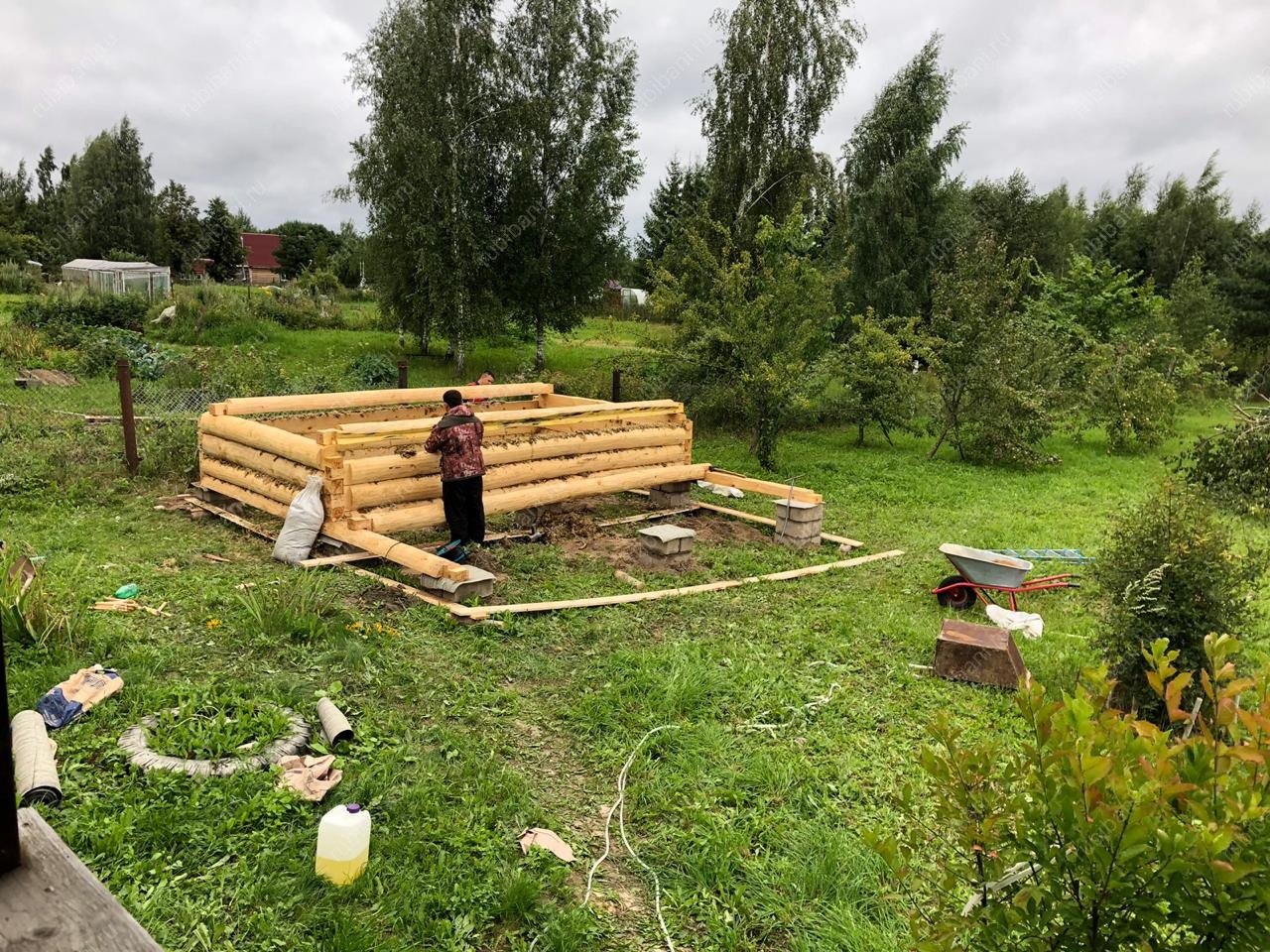 Баня из бревна 3 на 5 с террасой — фото 8 Баня из бревна 3 на 5 с террасой — фото 8