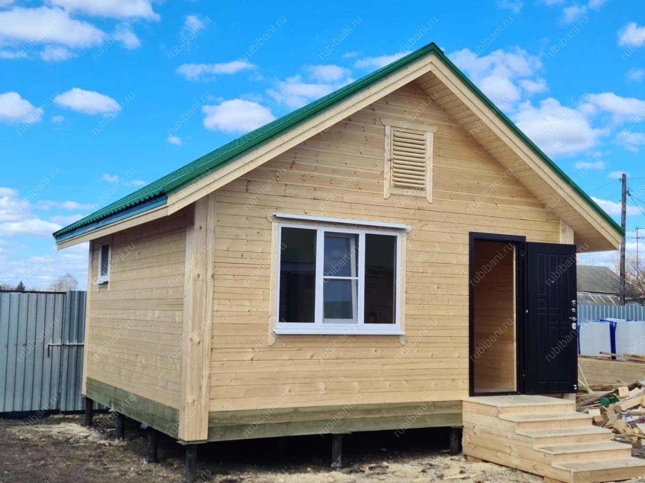 Дом-баня из бруса 6 на 6 с печью — фото 2 Дом-баня из бруса 6 на 6 с печью — фото 2