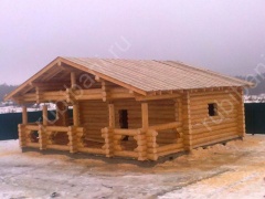 Баня с террасой и мангальной зоной 30 м²