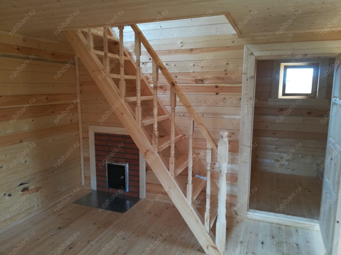 Брус 6 на 4 с террасой и мансардой — фото 4 Брус 6 на 4 с террасой и мансардой — фото 4