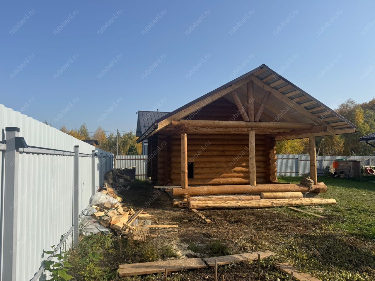 Баня 5×8 с террасой, 25 м² Баня 5×8 с террасой, 25 м²