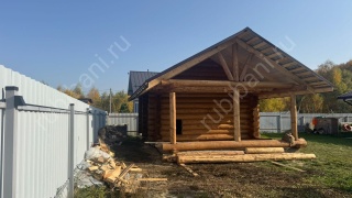 Баня 5×8 с террасой, 25 м² Баня 5×8 с террасой, 25 м²