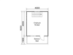 Баня с мансардой и балконом (БН-3) 24 м²