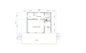 Баня из бруса 9×10 (Б-156), 72 м²