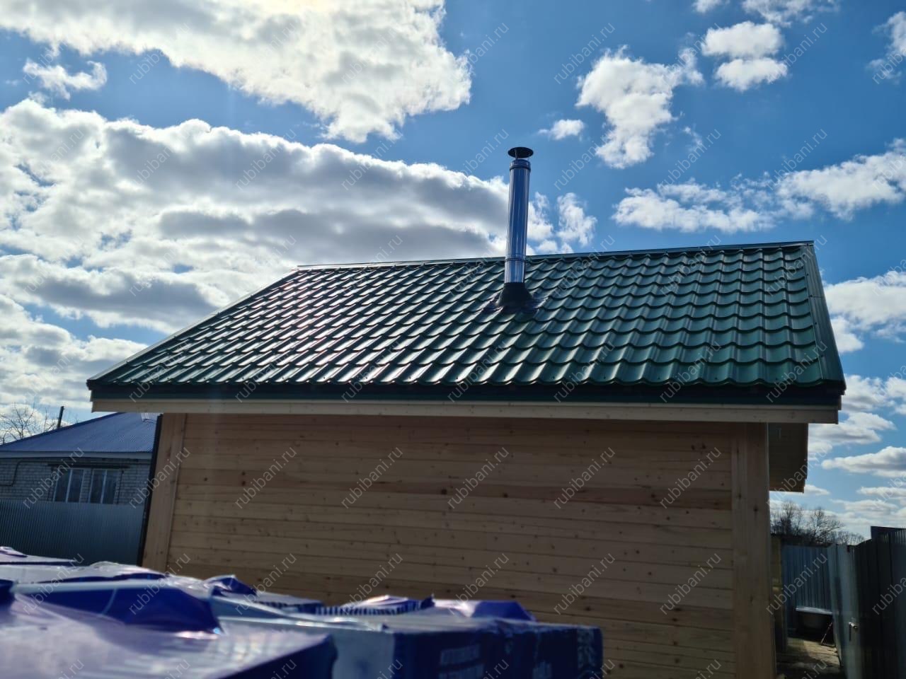 Дом-баня из бруса 6 на 6 с печью — фото 3 Дом-баня из бруса 6 на 6 с печью — фото 3