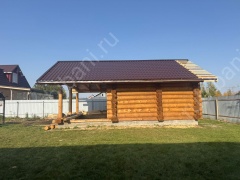 Баня 5×8 с террасой, 25 м²