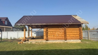 Баня 5×8 с террасой, 25 м² Баня 5×8 с террасой, 25 м²