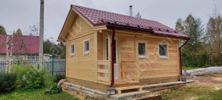Баня из бруса 6 на 4 с туалетом (БН-22) 24 м²