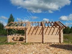 Баня 4×4 с террасой, 16 м²
