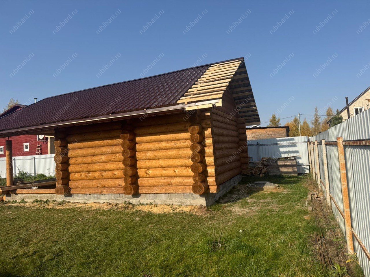 Баня 5×8 с террасой, 25 м² Баня 5×8 с террасой, 25 м²