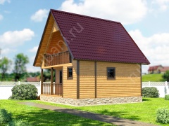 Баня 6 на 6 с мансардой (БН-30) 36 м²