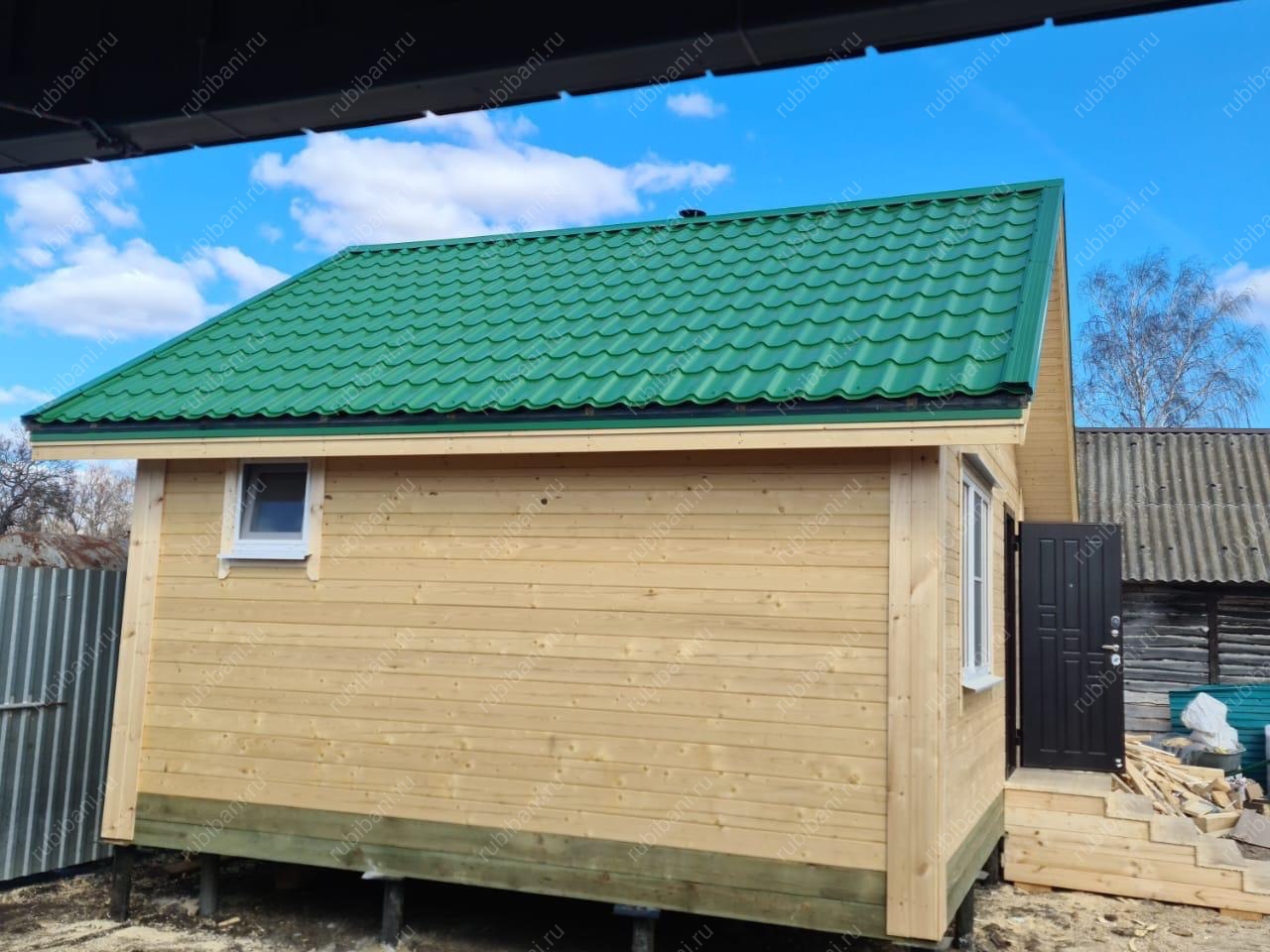 Дом-баня из бруса 6 на 6 с печью — фото 5 Дом-баня из бруса 6 на 6 с печью — фото 5