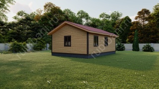 Баня с кухней и верандой 54 м²