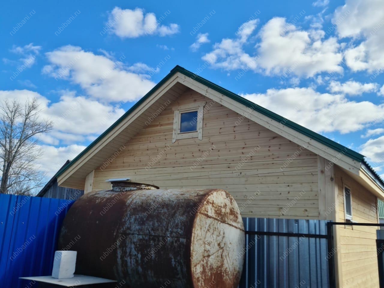 Дом-баня из бруса 6 на 6 с печью — фото 4 Дом-баня из бруса 6 на 6 с печью — фото 4